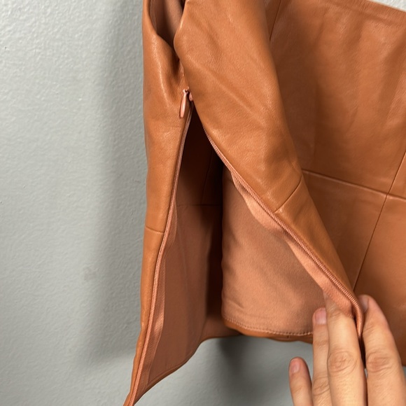 Lulus Brown Vegan Leather corset Tank Top- like new - Picture 7 of 10